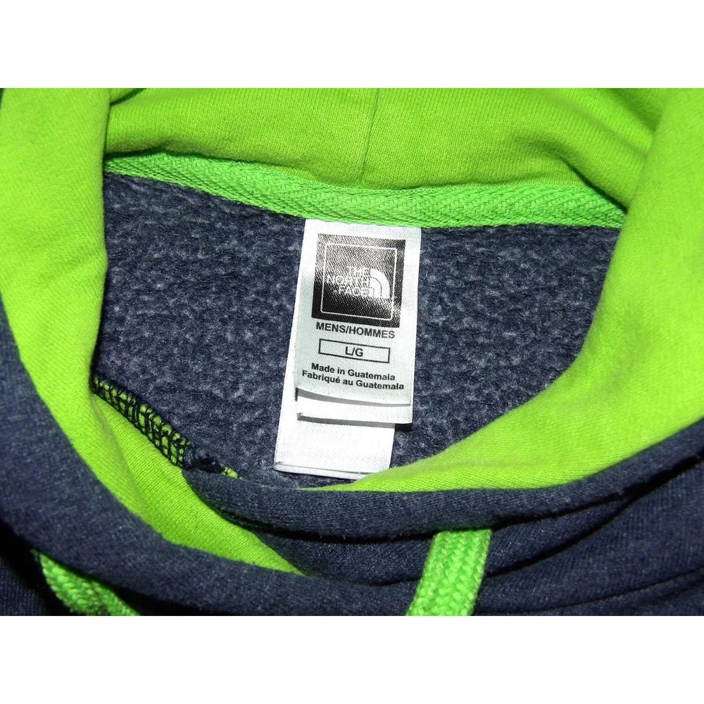 The North Face Blue Cotton Blend Pull‎ Over Hoodie Sweatshirt Men's Large